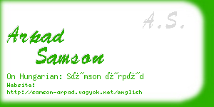 arpad samson business card